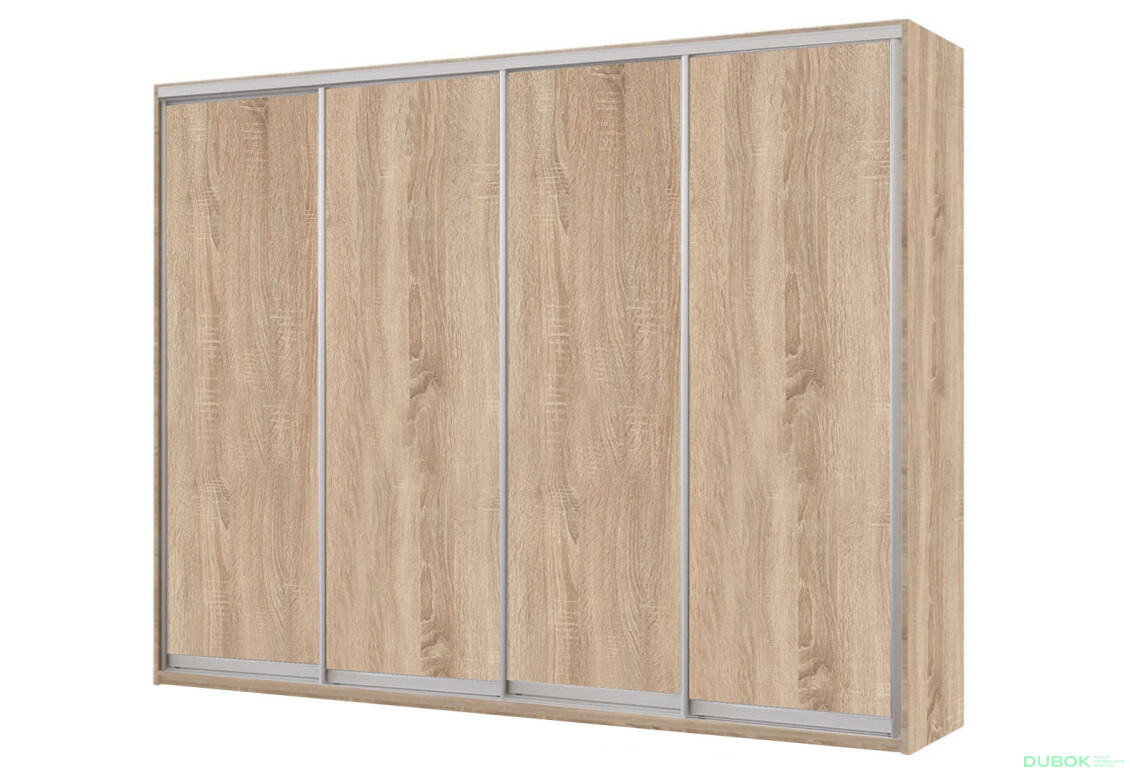 Skriňa s posuvnými dverami Komforto 4 DTD 270x240x60 cm Dub sonoma