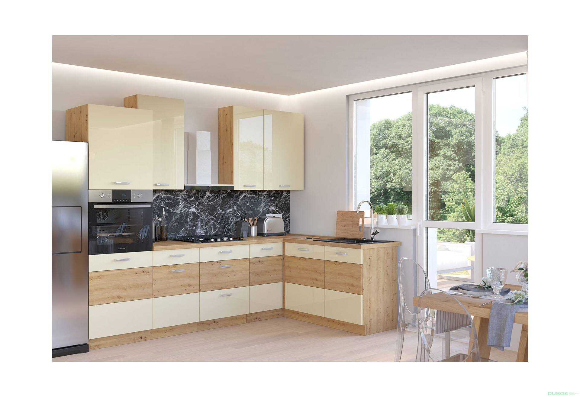 Fotografia 1 - Modulárna kuchyňa Artisan / krém lesk