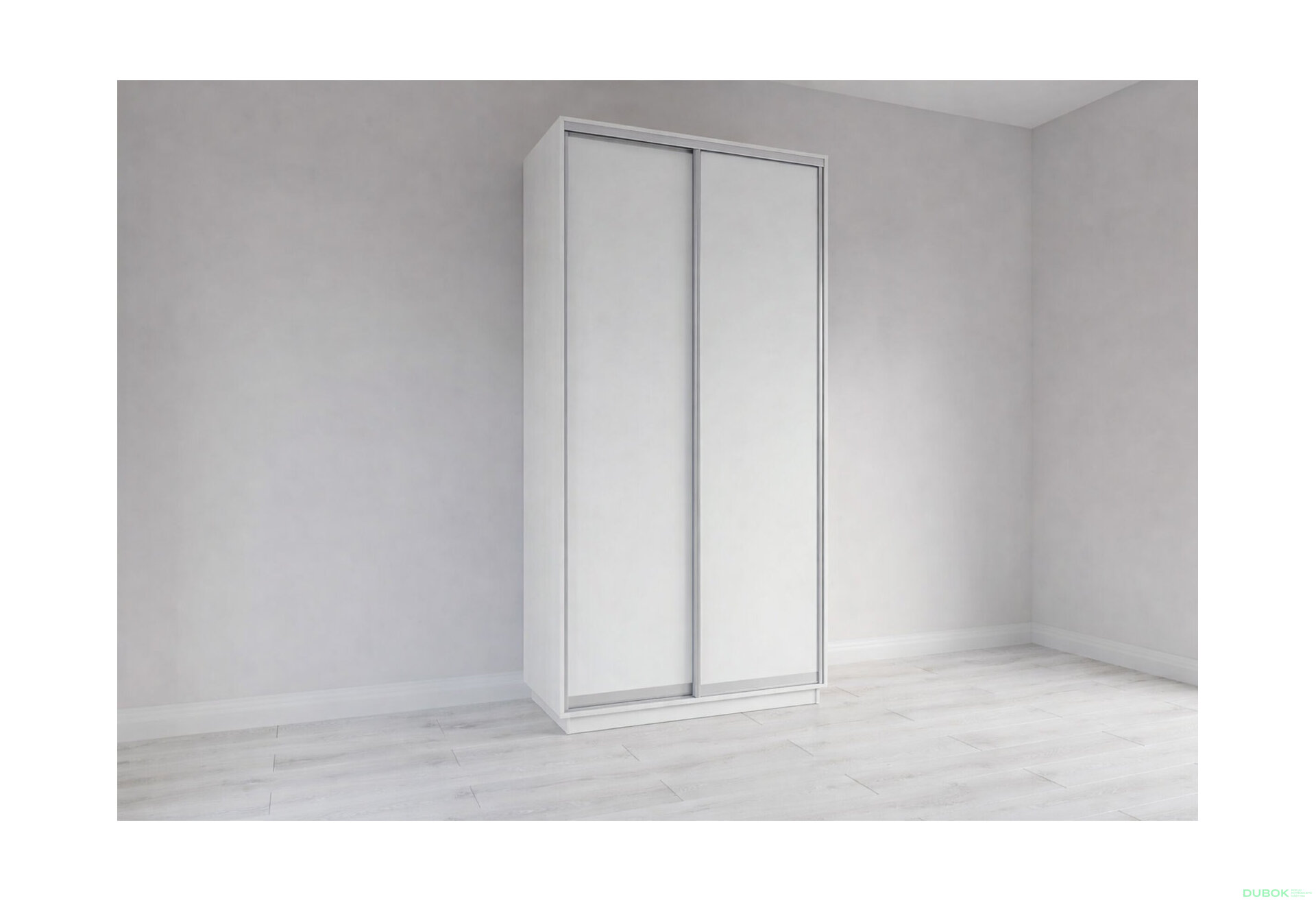 Fotografia 1 - Skriňa s posuvnými dverami 2200x1000x450 2DTD nymphaea alba, profil strieborný