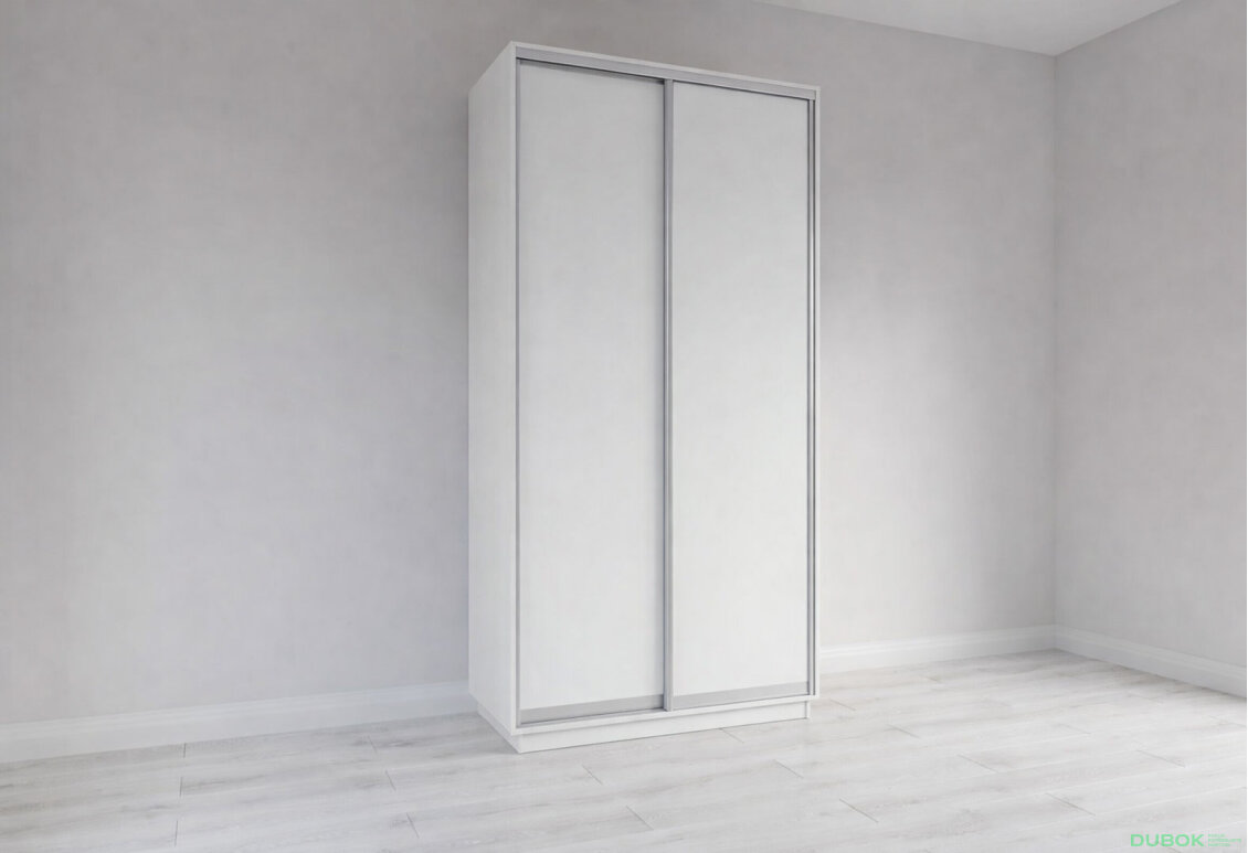 Skriňa s posuvnými dverami 2200x1000x450 2DTD nymphaea alba, profil strieborný