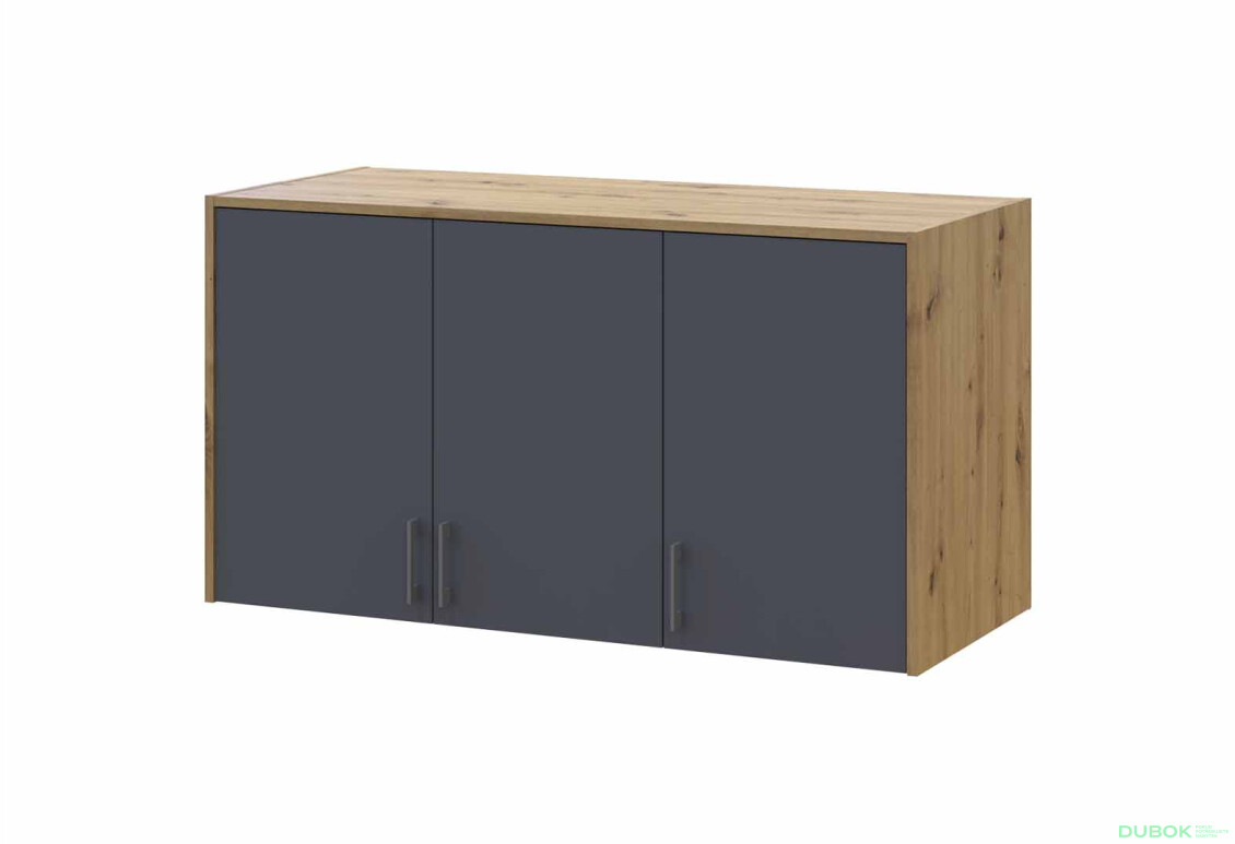 Nadstavec Rondi 3 drevotrieska 121x52x65 dub artisan / grafit