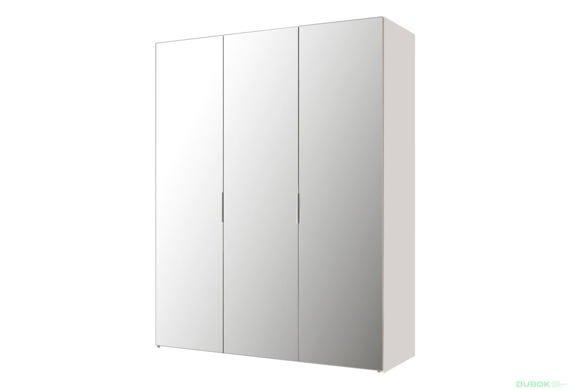Skriňa trojdverová so zrkadlom 150 cm Modus Korpus Biely AL