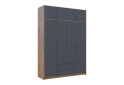 Skriňa Rondi 4 z drevotriesky s horným úložným priestorom artisan dub / grafit 160x52x236 cm - Fotografia 4 Fotografia 4 - Skriňa Rondi 4 z drevotriesky s horným úložným priestorom artisan dub / grafit 160x52x236 cm