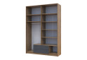 Skriňa Rondi 4 z drevotriesky s horným úložným priestorom artisan dub / grafit 160x52x236 cm - Fotografia 6 Fotografia 6 - Skriňa Rondi 4 z drevotriesky s horným úložným priestorom artisan dub / grafit 160x52x236 cm