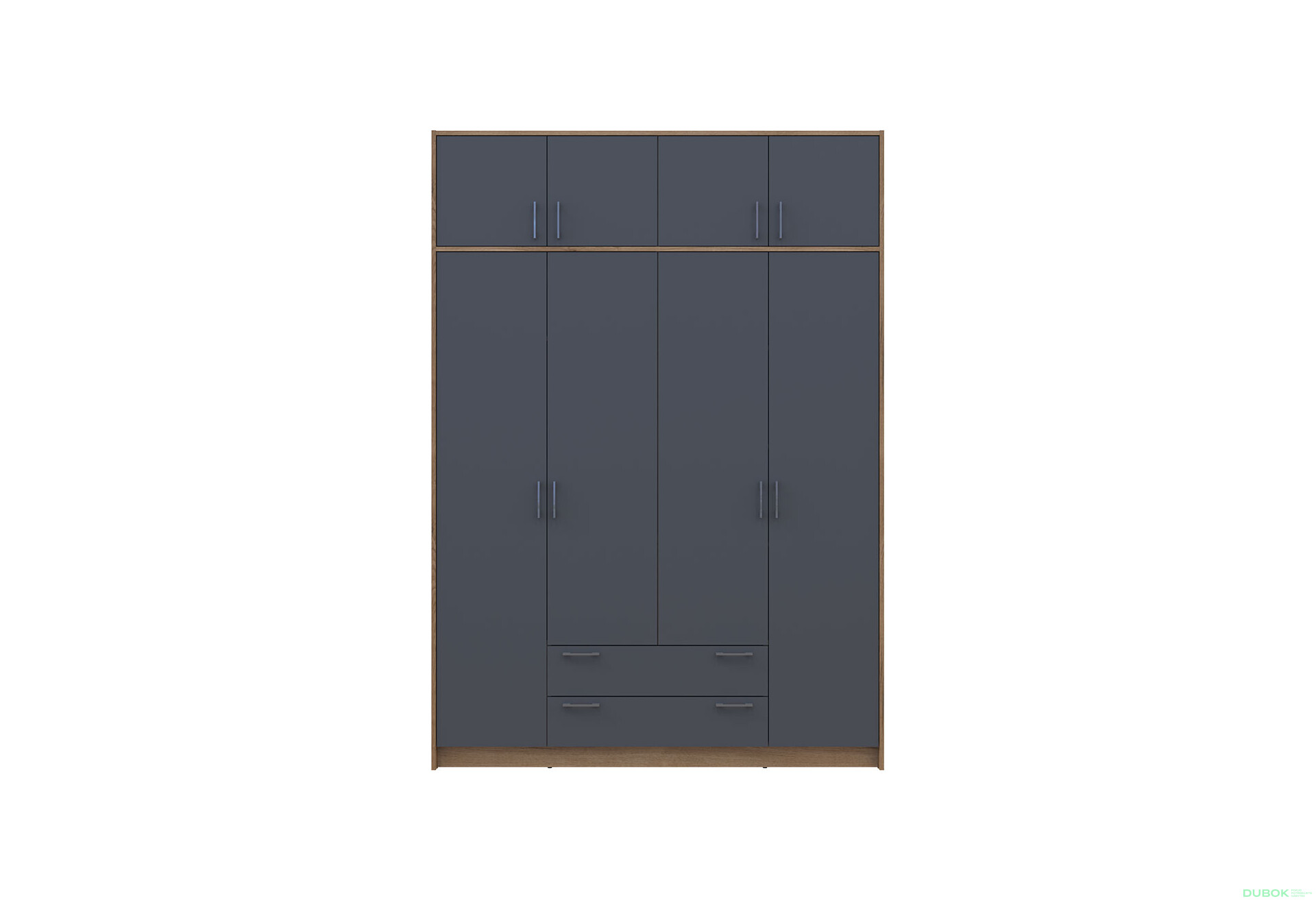 Skriňa Rondi 4 z drevotriesky s horným úložným priestorom artisan dub / grafit 160x52x236 cm - Fotografia 3 Fotografia 3 - Skriňa Rondi 4 z drevotriesky s horným úložným priestorom artisan dub / grafit 160x52x236 cm