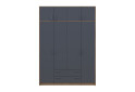 Skriňa Rondi 4 z drevotriesky s horným úložným priestorom artisan dub / grafit 160x52x236 cm - Fotografia 3 Fotografia 3 - Skriňa Rondi 4 z drevotriesky s horným úložným priestorom artisan dub / grafit 160x52x236 cm