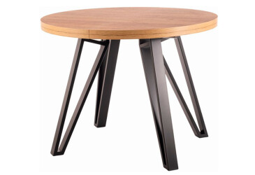 Stôl Galaxy 100(168)x100 MDF dub artisan / kov čierny matný