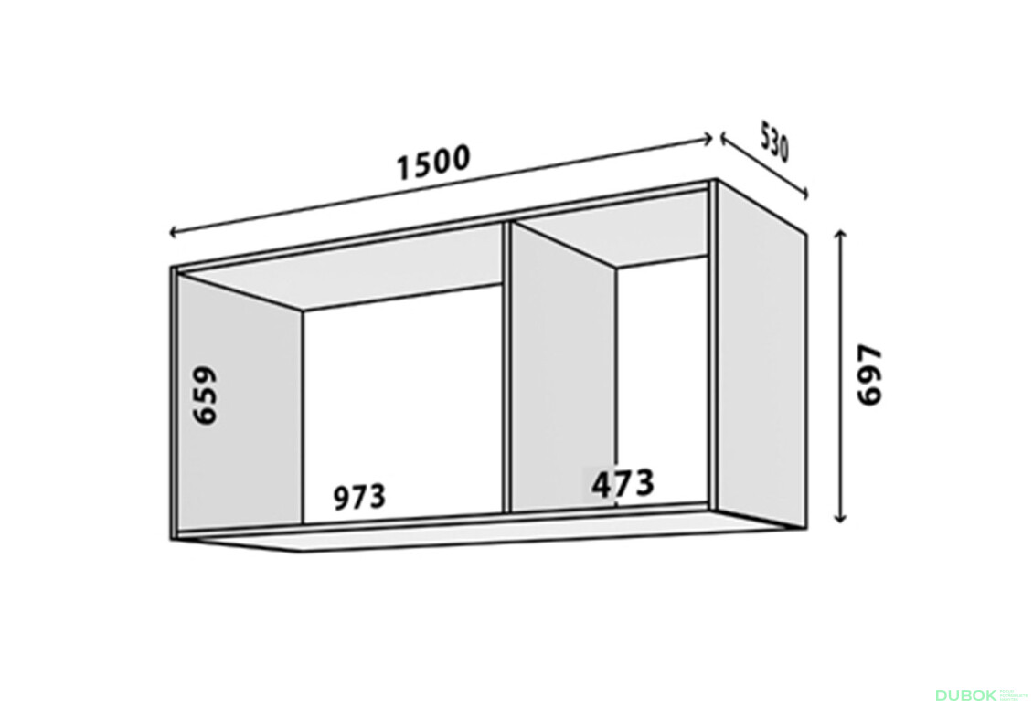 Fotografia 2 - Modul №32 A-1500x697 DTD 18 mm antracit