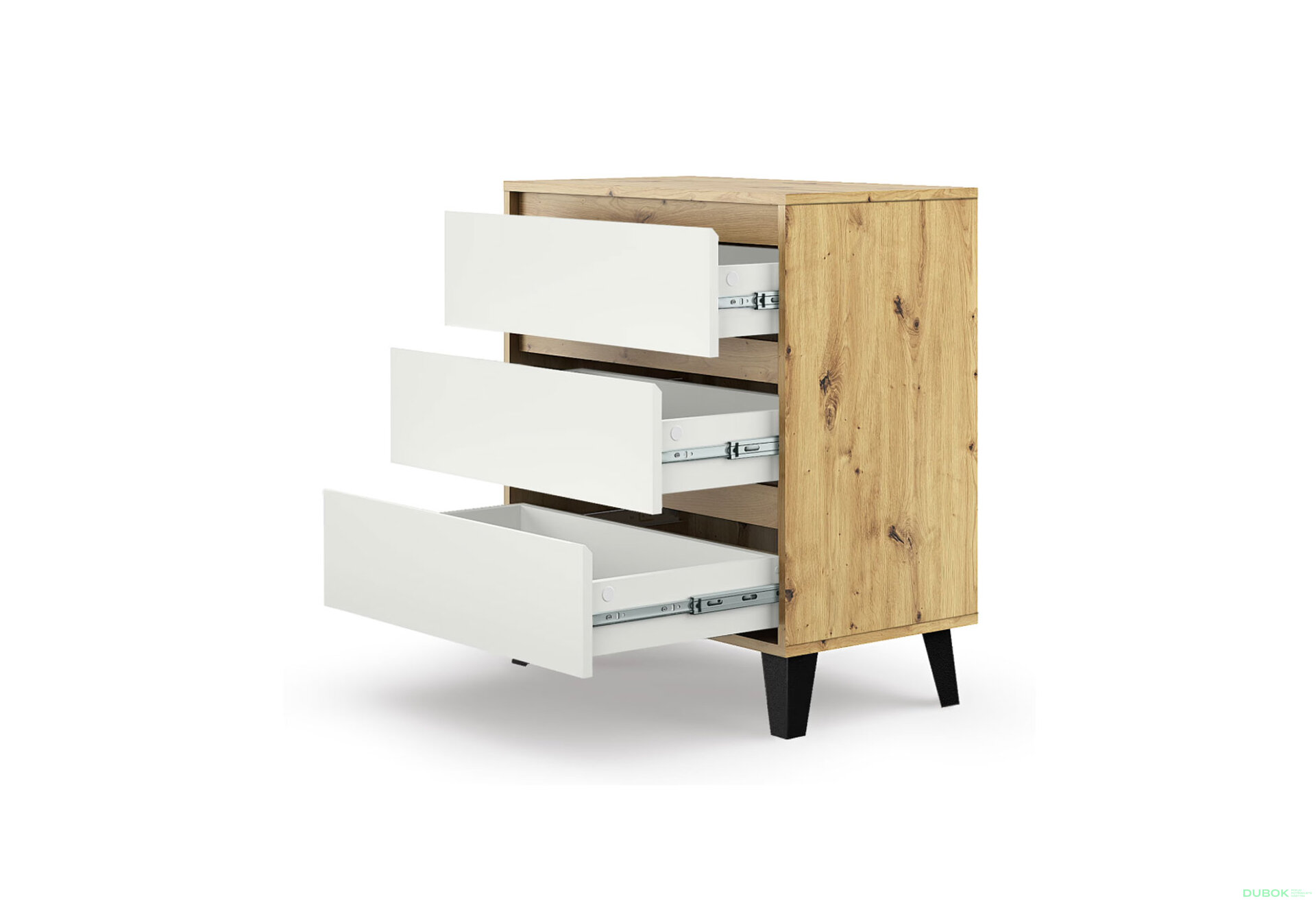 Fotografia 4 - Komoda Borg 3s/70 dub artisan / biela