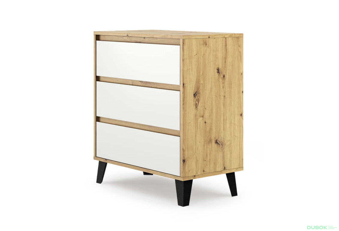 Fotografia 3 - Komoda Borg 3s/70 dub artisan / biela
