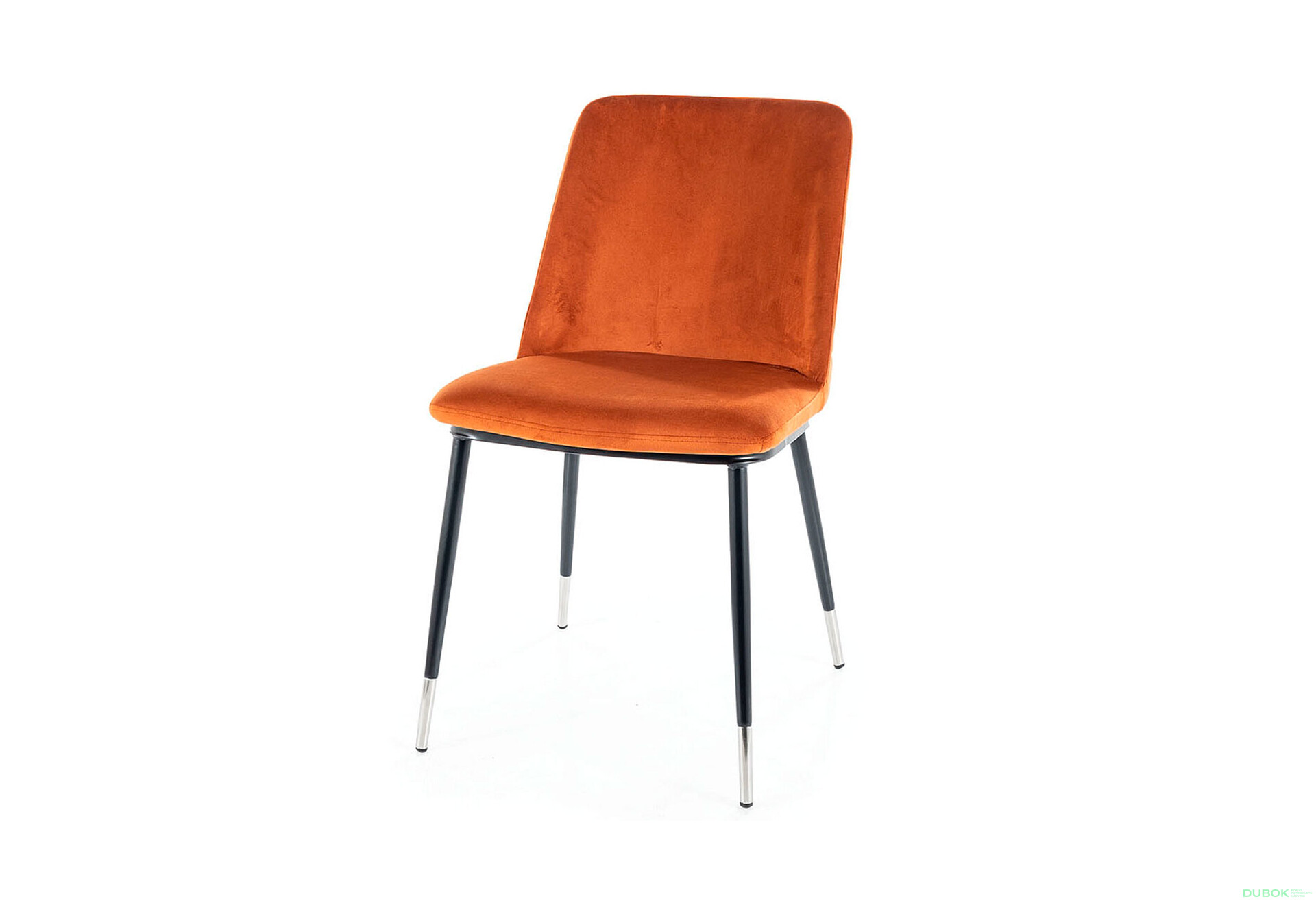 Fotografia 1 - Stolička Jill Velvet škorica Bluvel 4215, kov čierna / chrome
