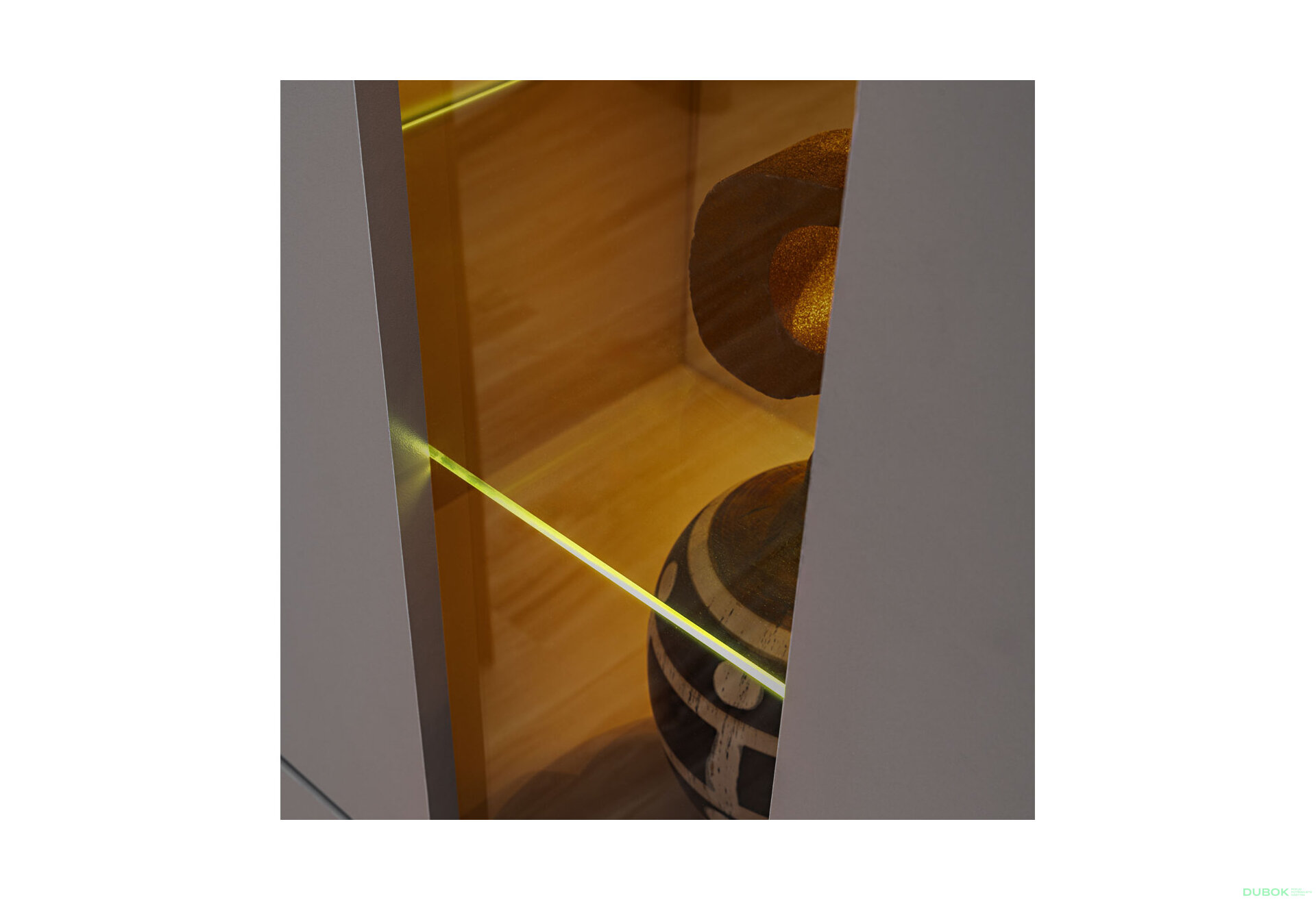 Fotografia 5 - Vitrína nízka 1d1w sivý kubanit Complex