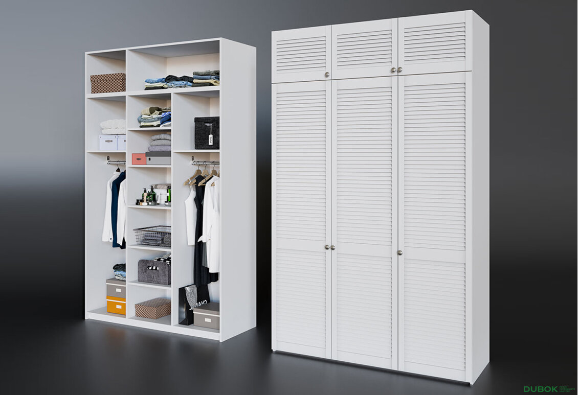 Fotografia 2 - Skriňa č. 3 + Antresol Biela Módulná skriňa Texas