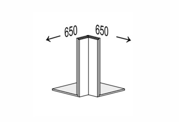 Vrchný roh 90°/360 antresol klamanie