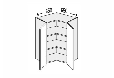 Vrchná časť Roh B 90°/720 2dv