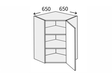 Vrchný roh V 45°/720 (650x650) 1dvere pravé