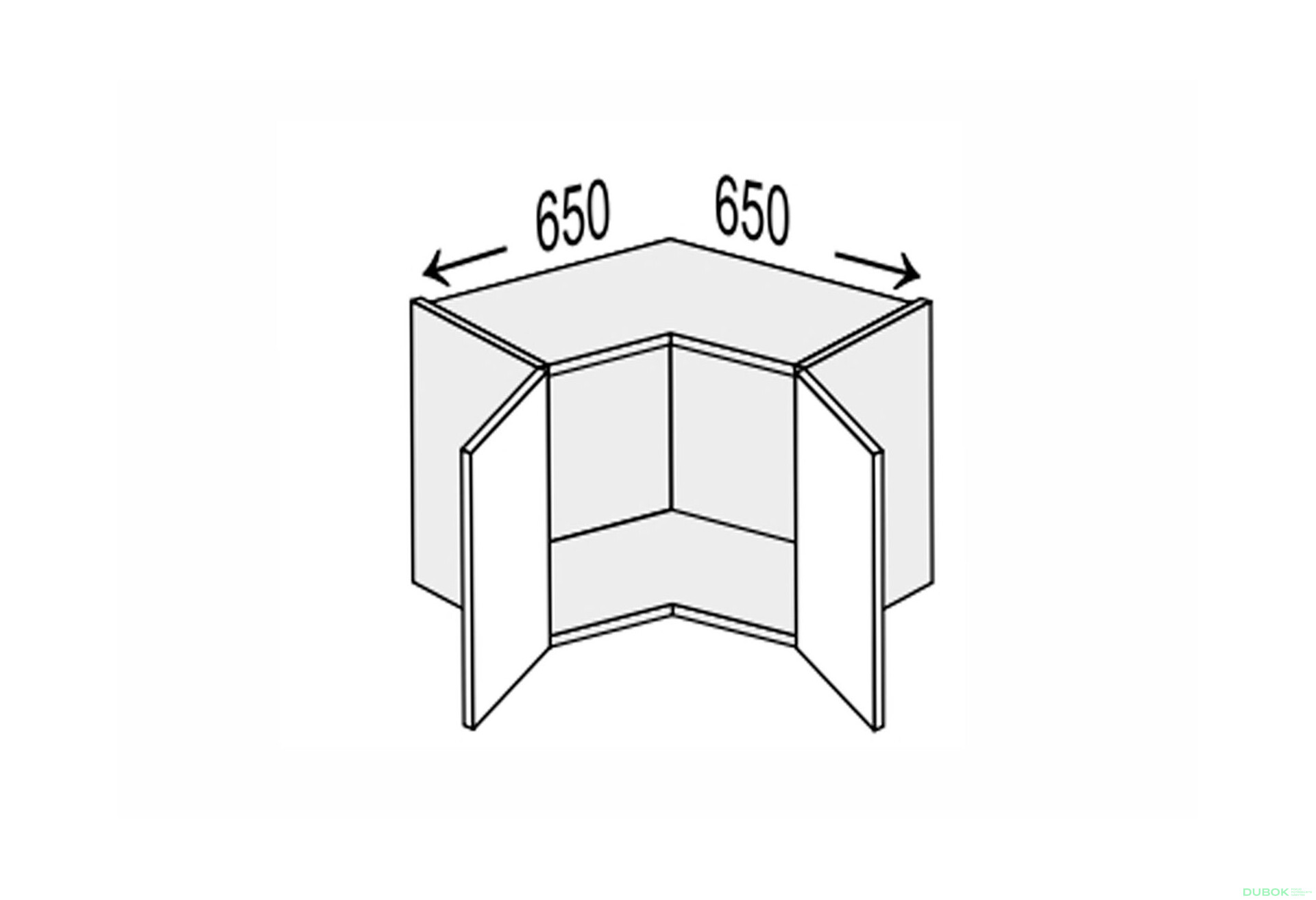 Fotografia 1 - Vrchný roh 90°/450 2dv Pro Blum Millenium Premium
