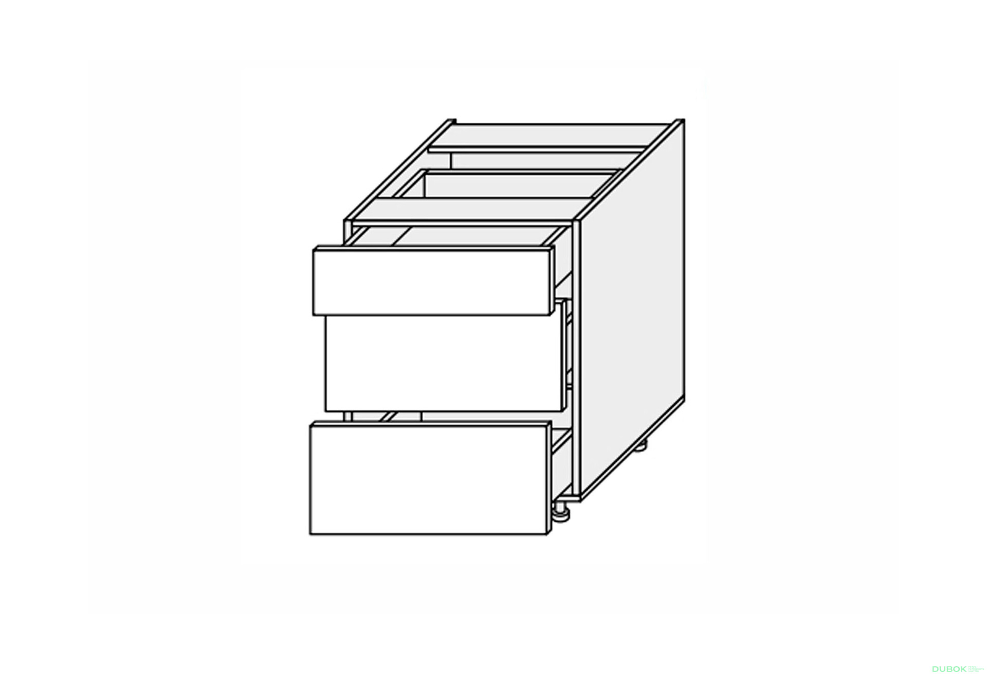 Fotografia 1 - Dno 40N3ŠX/820 Pro Hettich Millenium Premium
