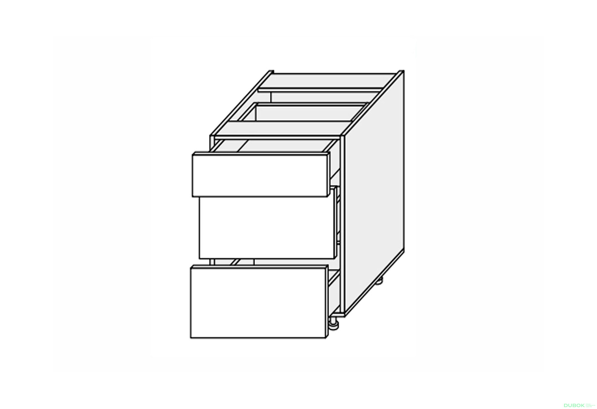 Fotografia 1 - Dno 60N3ŠH/820 Pro Hettich Millenium Premium