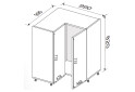 Fotografia 2 - Spodný roh H 90°/820 2 dvere Pre Blum Millenium Premium
