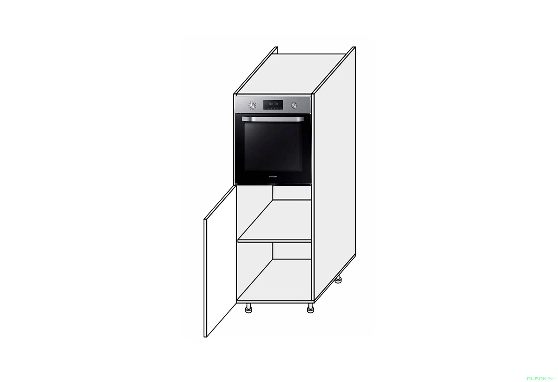 Fotografia 1 - Skriňa 60PД/1420 rúra Pro Blum ľavá Millenium Premium