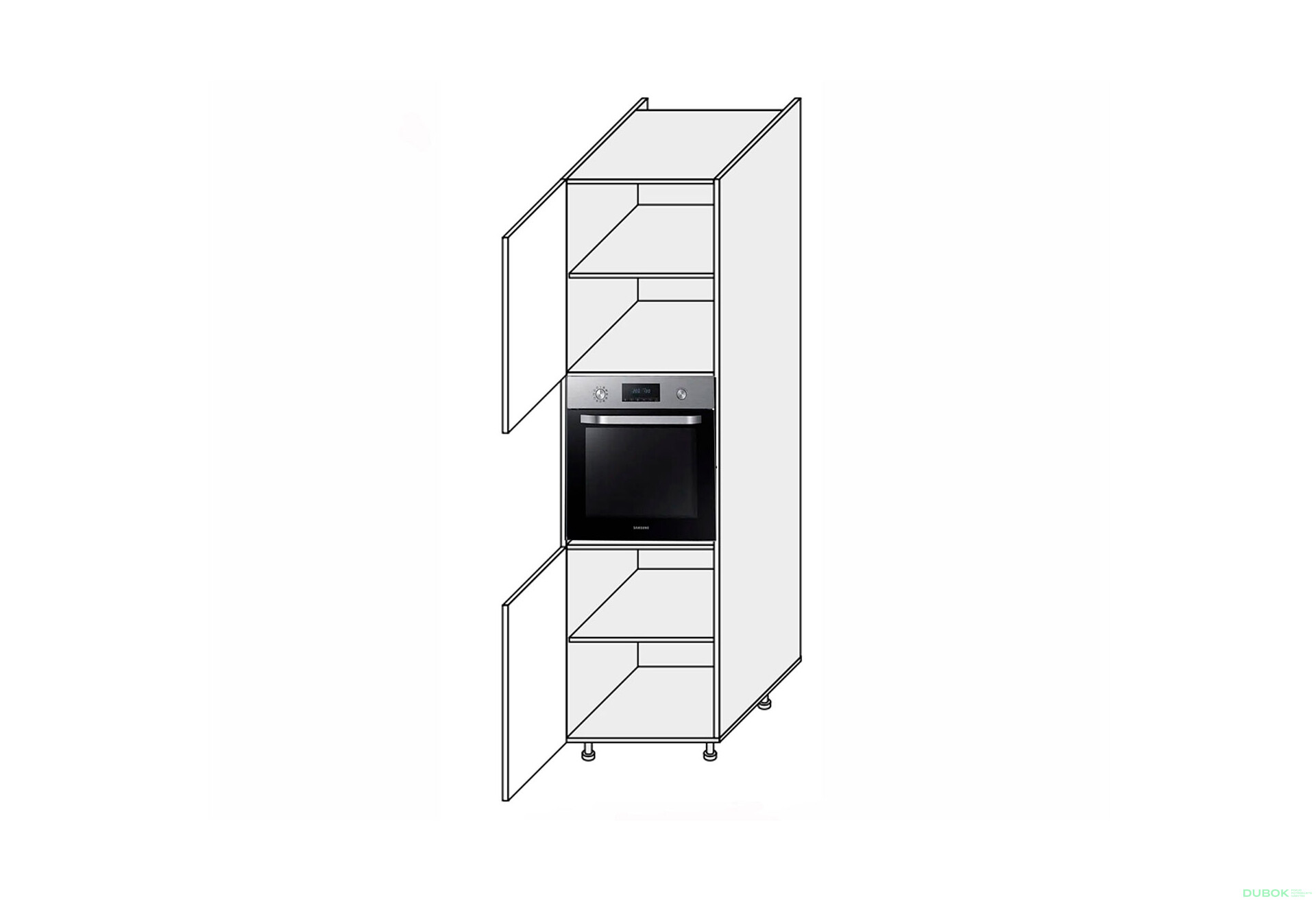 Fotografia 1 - Predmet: Skrinka 60PД/2140 rúra Pro Blum Millenium Premium
