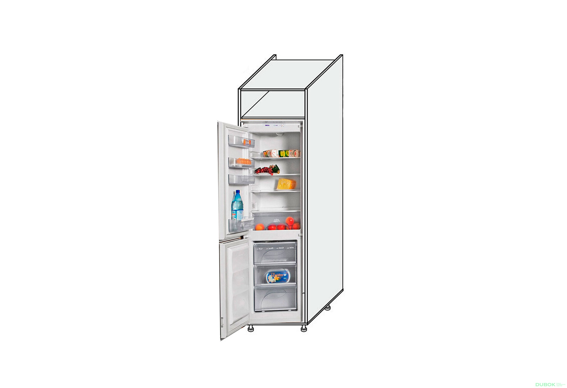 Fotografia 1 - Prístroj 60PХ/2320 chladnička Pro Blum ľavý Millenium Premium