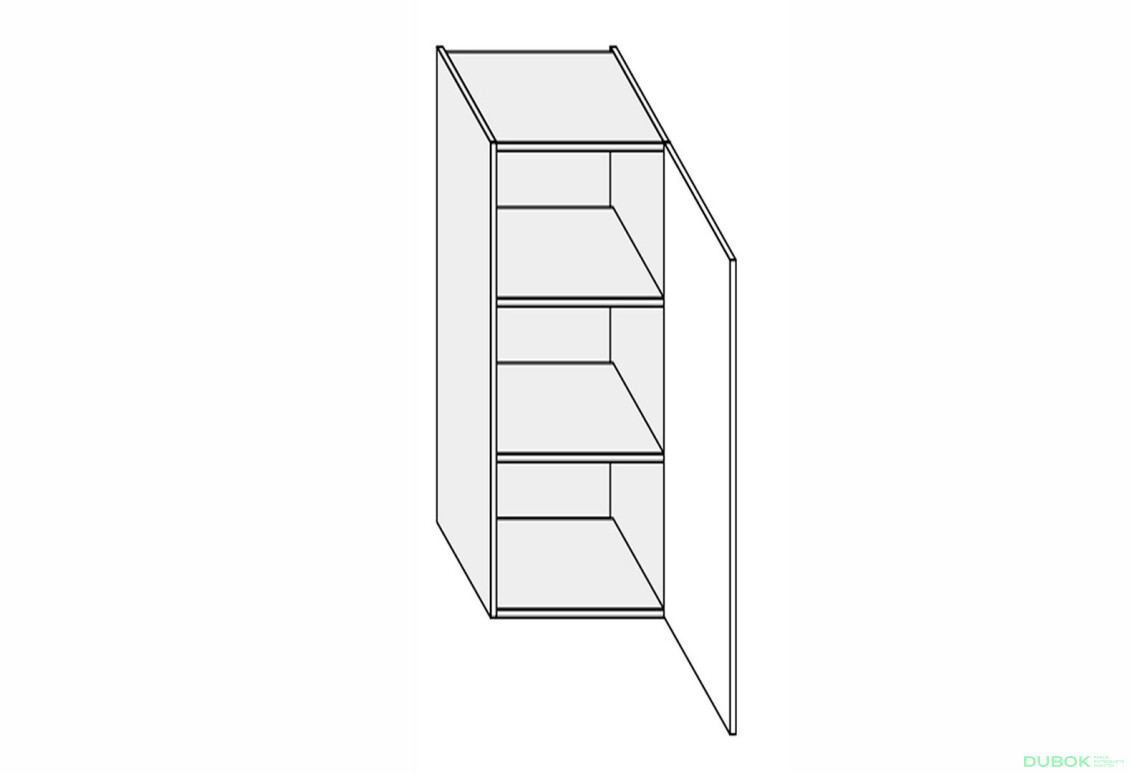 Vrchný 20V/900 1dvere Pro Blum pravé Millenium Premium