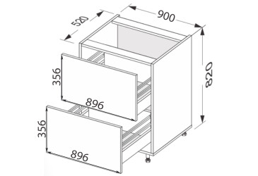 Dno 90N2ŠX/820 Pro Hettich Fotografia Dno 90N2ŠX/820 Pro Hettich