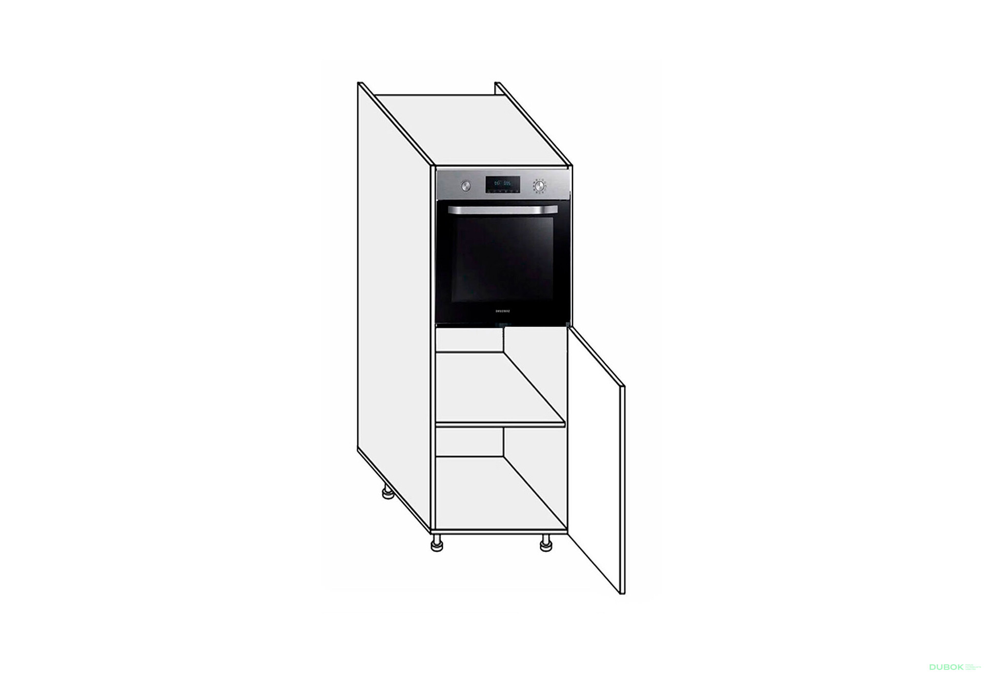 Fotografia 1 - Skriňa 60PД/1420 rúra Pro Blum pravá Millenium Premium
