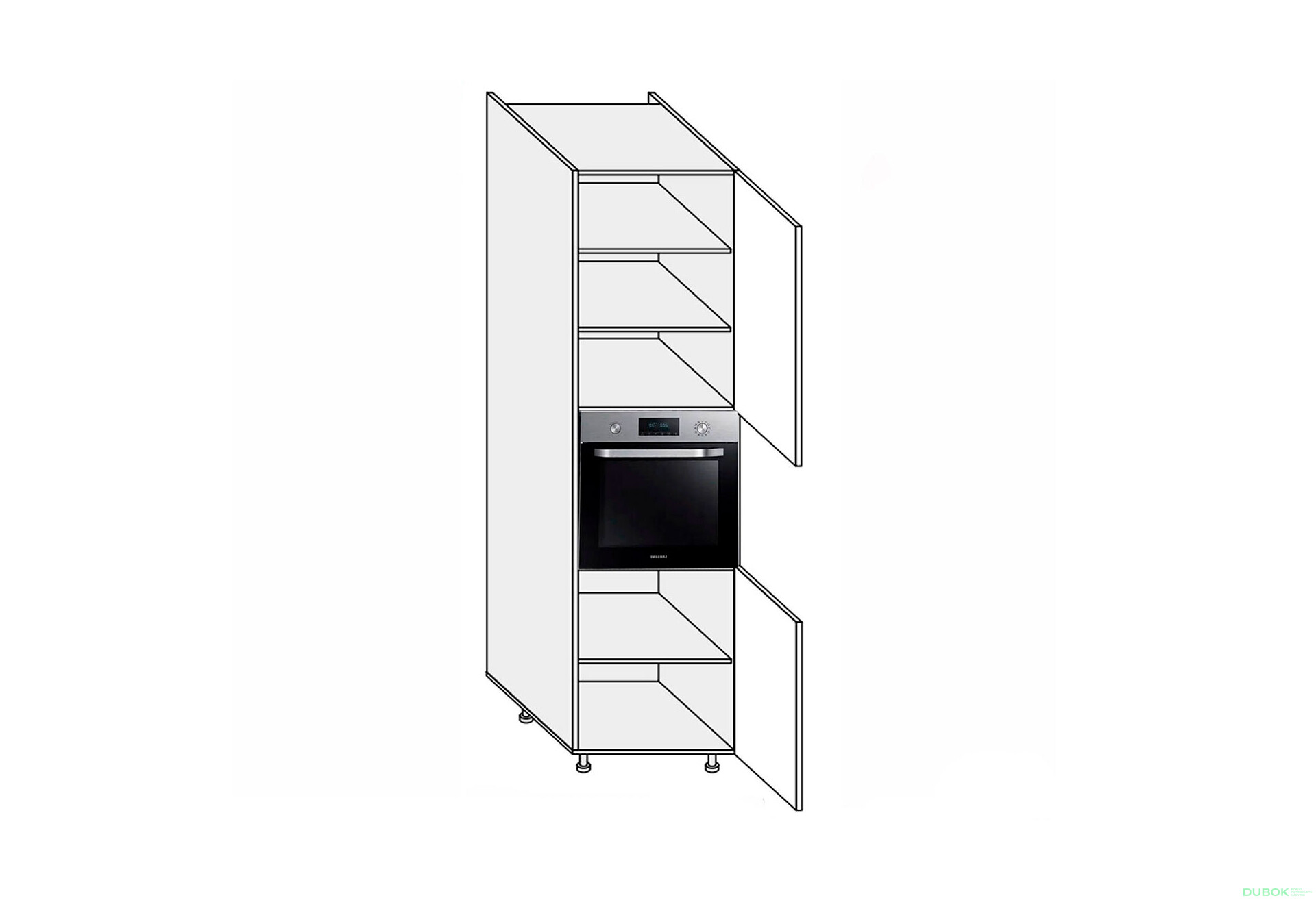 Fotografia 1 - Predsieň 60PD/2320 rúra Pro Blum pravá Millenium Premium