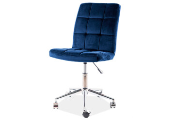 Otočné kreslo Q-020 Velvet, tmavo modrá Bluvel 86