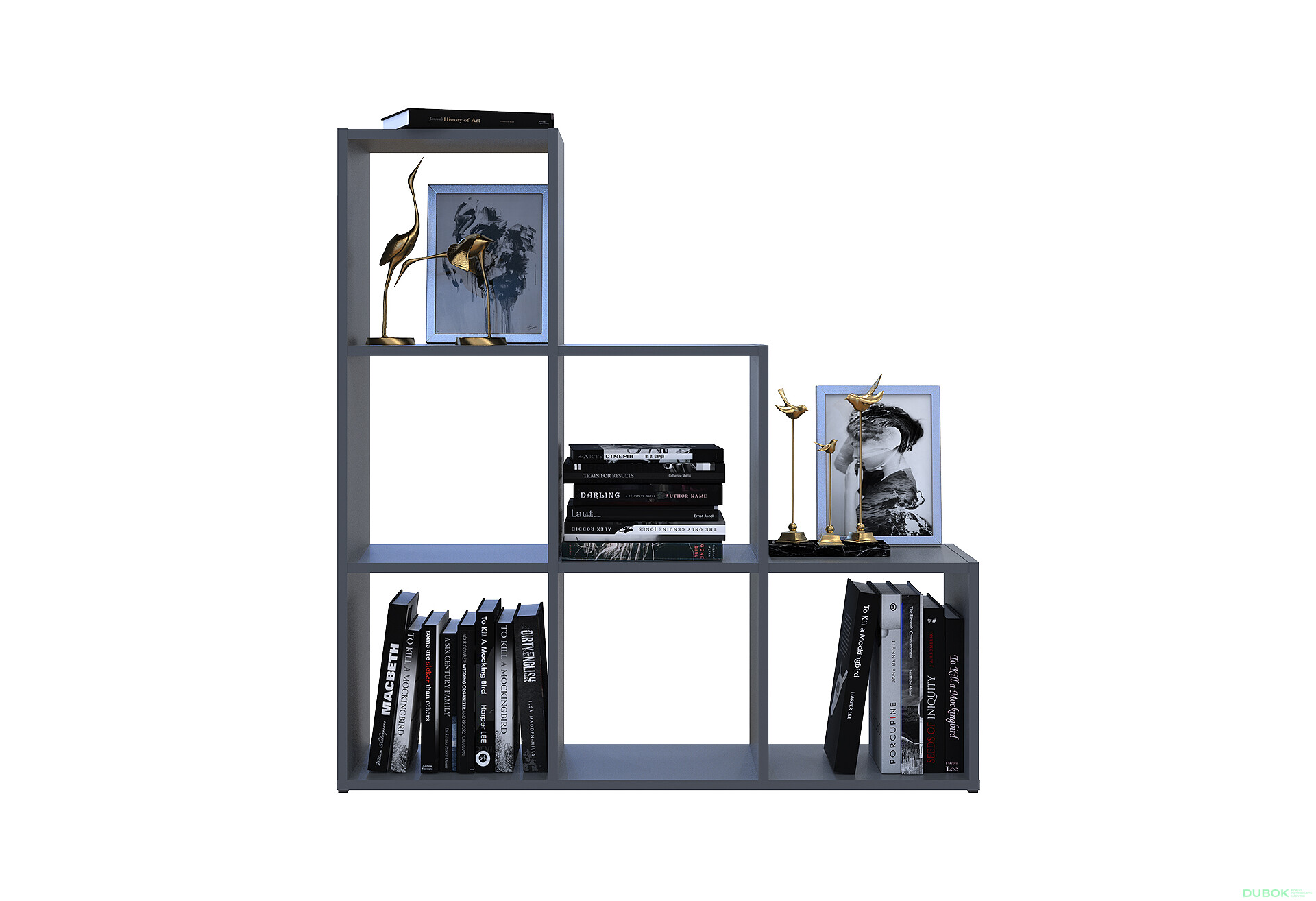 Fotografia 5 - Regál otvorený Step 3х3 102.6х28.8х106.1 grafit