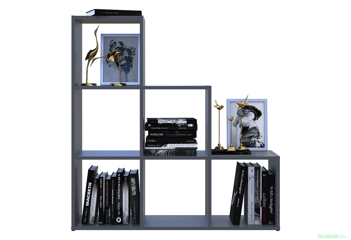 Fotografia 5 - Regál otvorený Step 3х3 102.6х28.8х106.1 grafit
