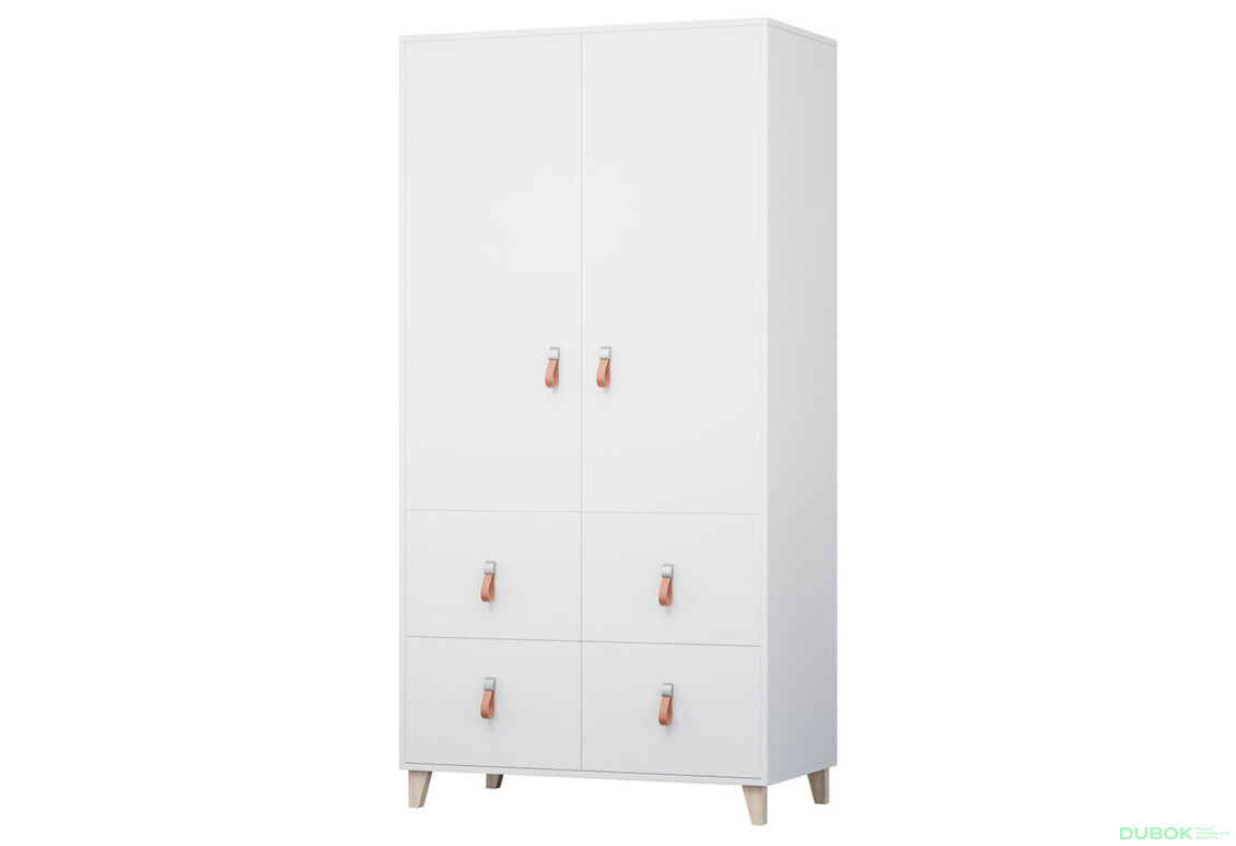 Skriňa 4S2D Figo biela Idczak meble