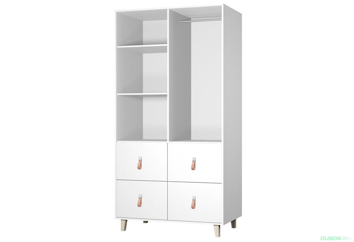 Fotografia 2 - Skriňa 4S2D Figo biela Idczak meble