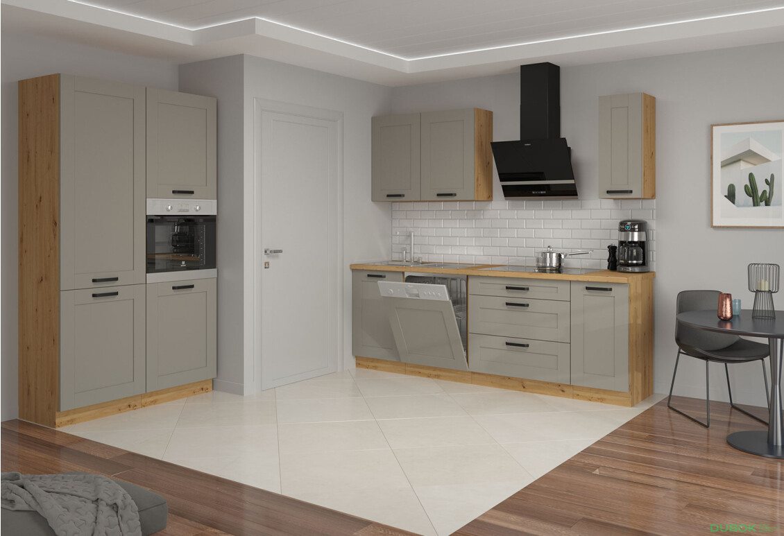 Kuchynská zostava 1.2+2.4 m Luna artisan / clay grey