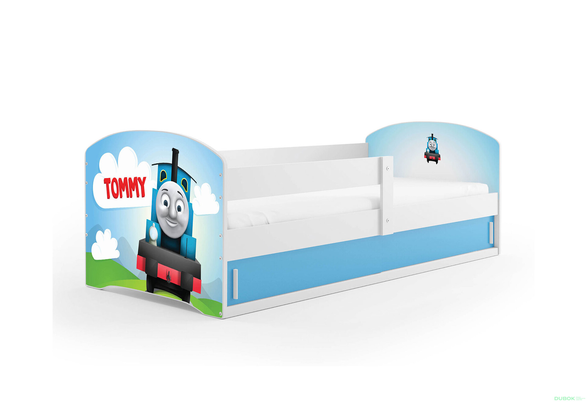Fotografia 1 - Posteľ Luki 1 biele Tommy 80x160 cm s roštom, matracom