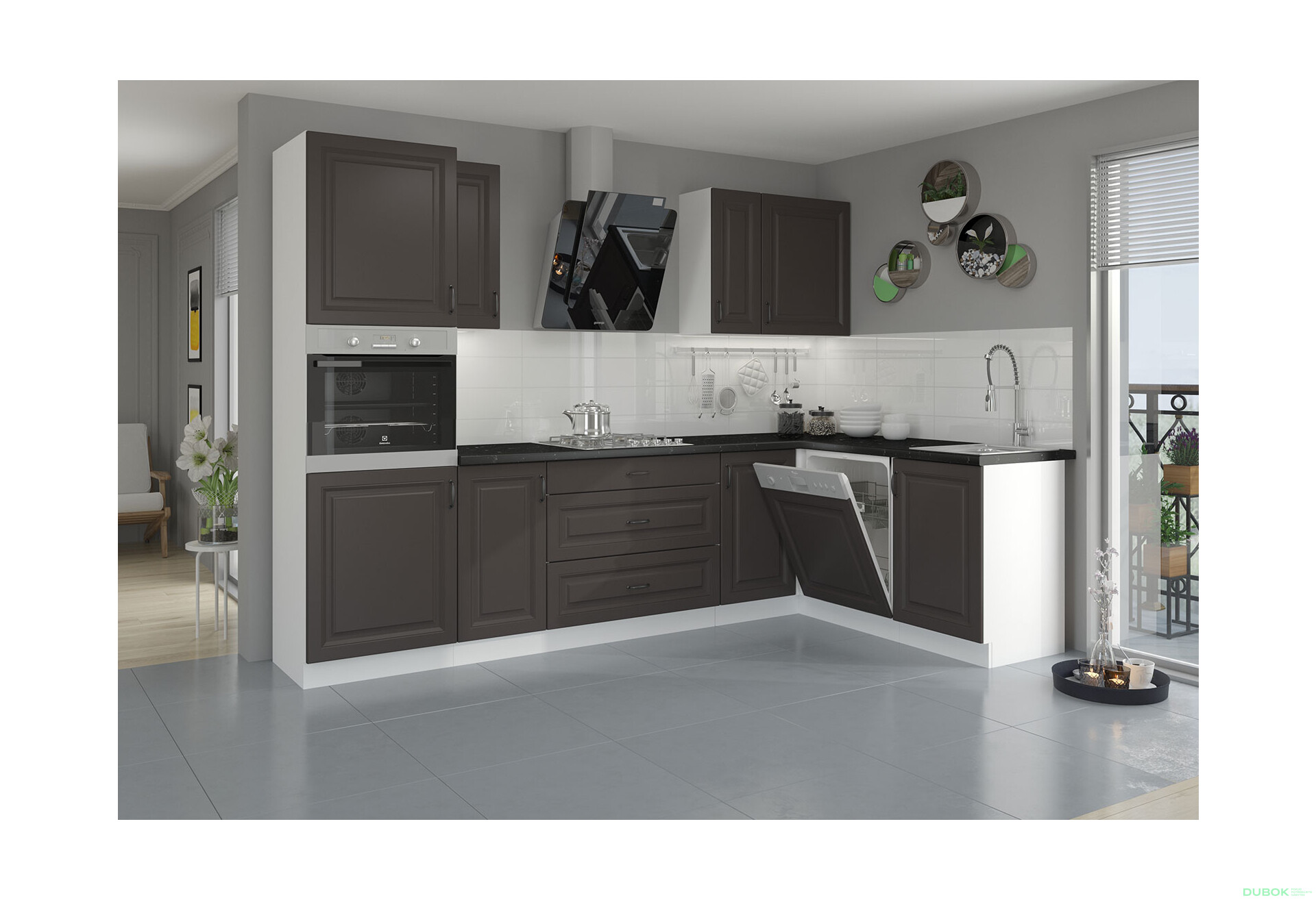 Fotografia 1 - Modulárna kuchyňa Stilo biely / grafit