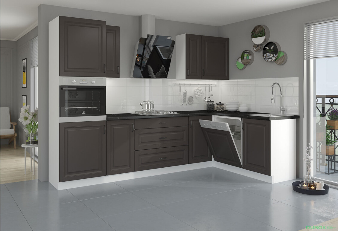 Modulárna kuchyňa Stilo biely / grafit