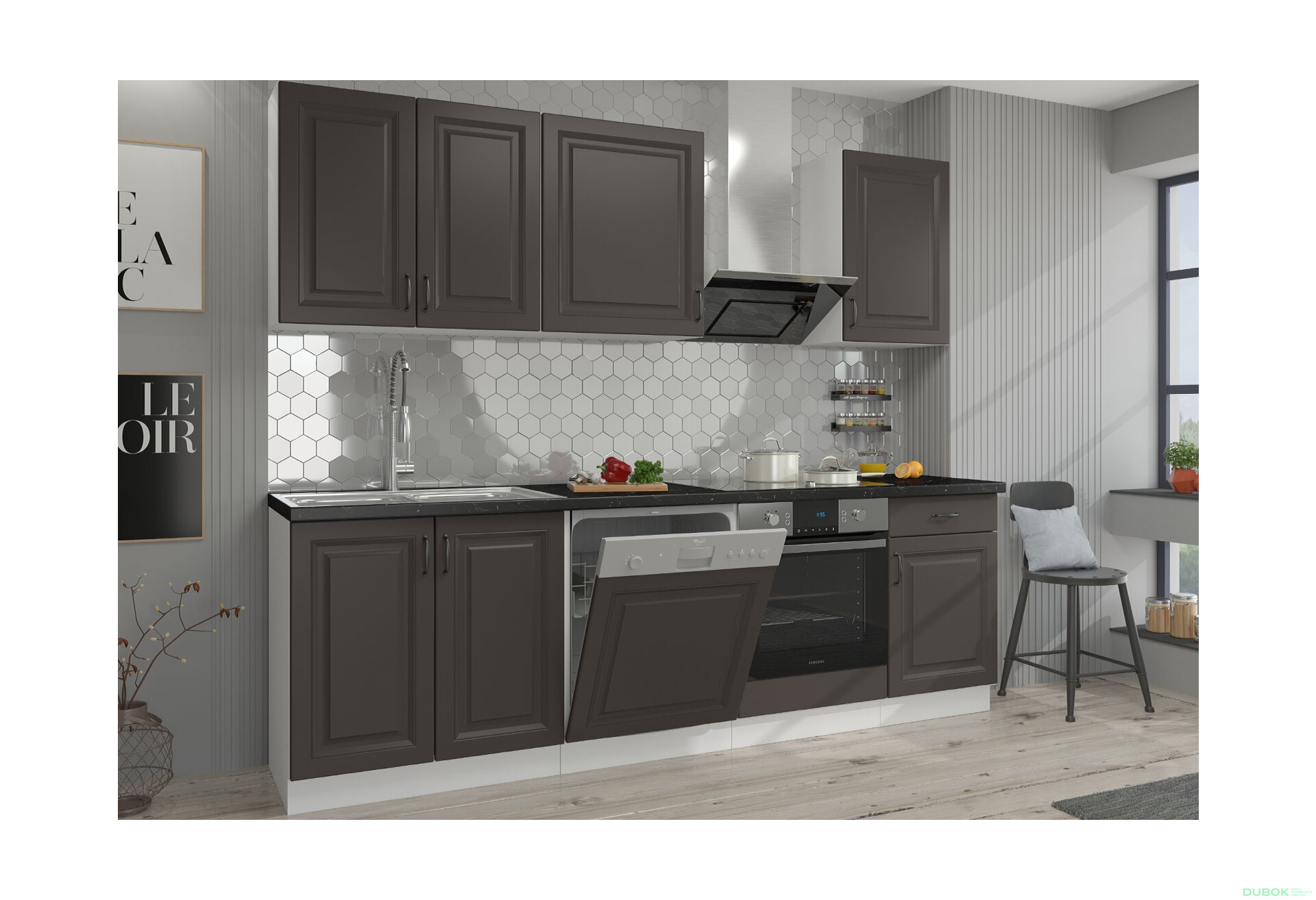 Fotografia 15 - Modulárna kuchyňa Stilo biely / grafit