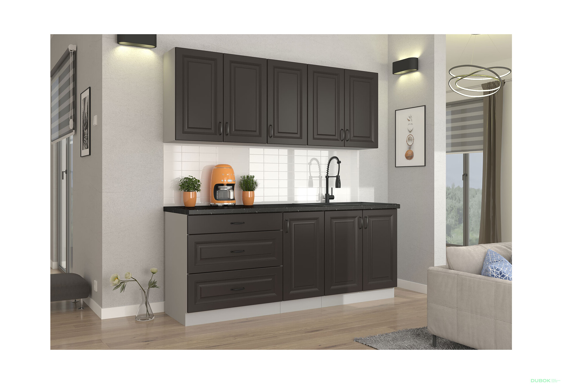 Fotografia 3 - Modulárna kuchyňa Stilo biely / grafit