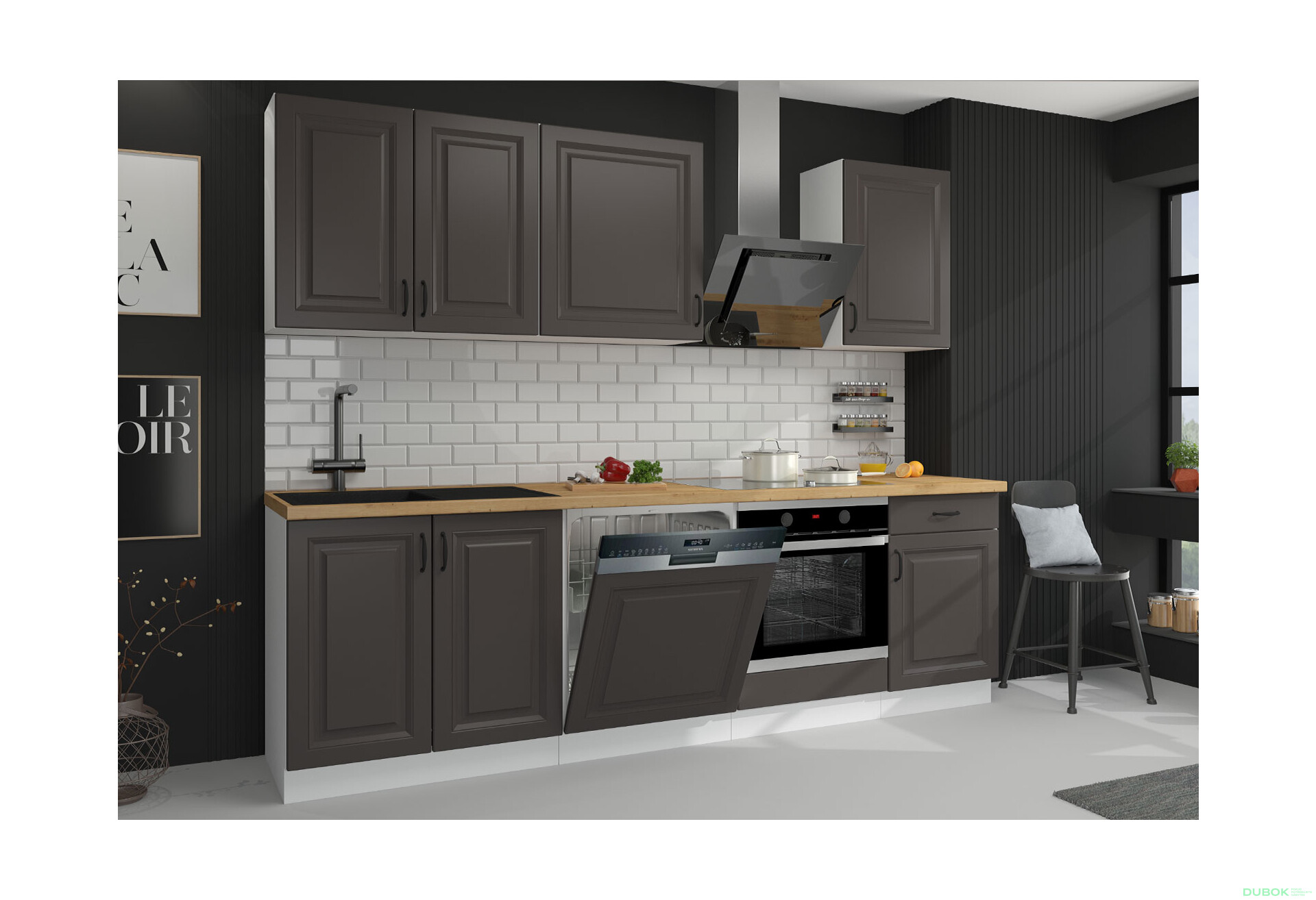 Fotografia 4 - Modulárna kuchyňa Stilo biely / grafit