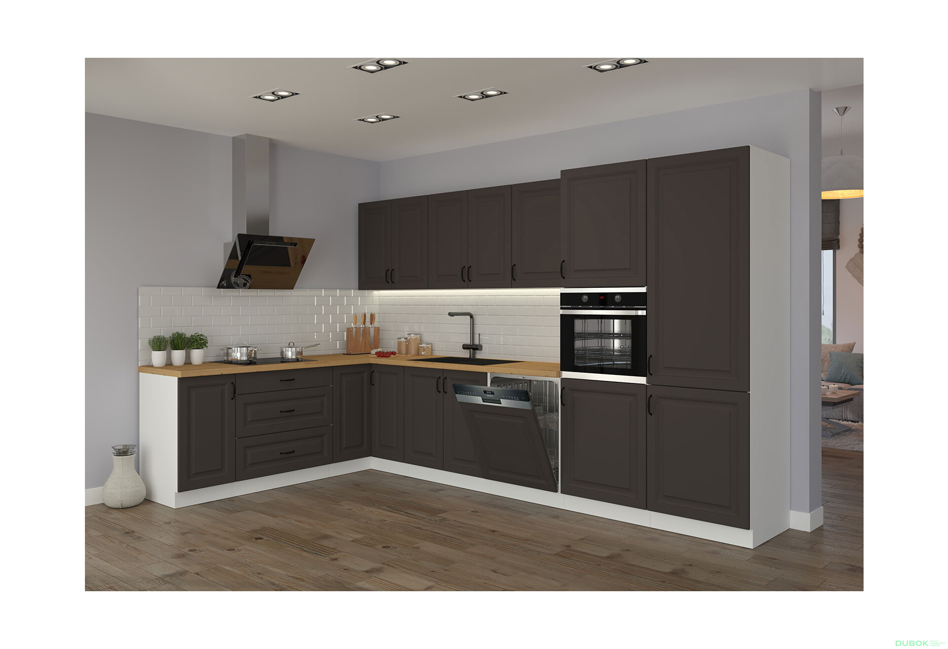 Fotografia 6 - Modulárna kuchyňa Stilo biely / grafit