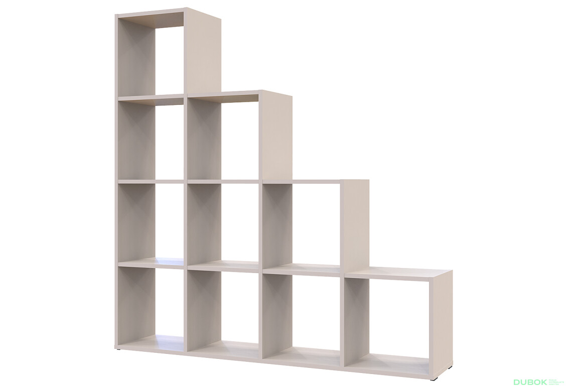 Regál otvorený Step 4х4 136.2х28.8х140.7 kašmír