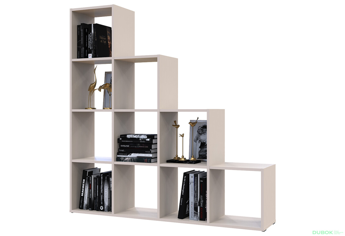 Regál otvorený Step 4х4 136.2х28.8х140.7 kašmír - Fotografia 4 Fotografia 4 - Regál otvorený Step 4х4 136.2х28.8х140.7 kašmír