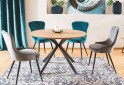 Fotografia 3 - Stolička Lotus Velvet šedý Bluvel 14, kov čierna matná