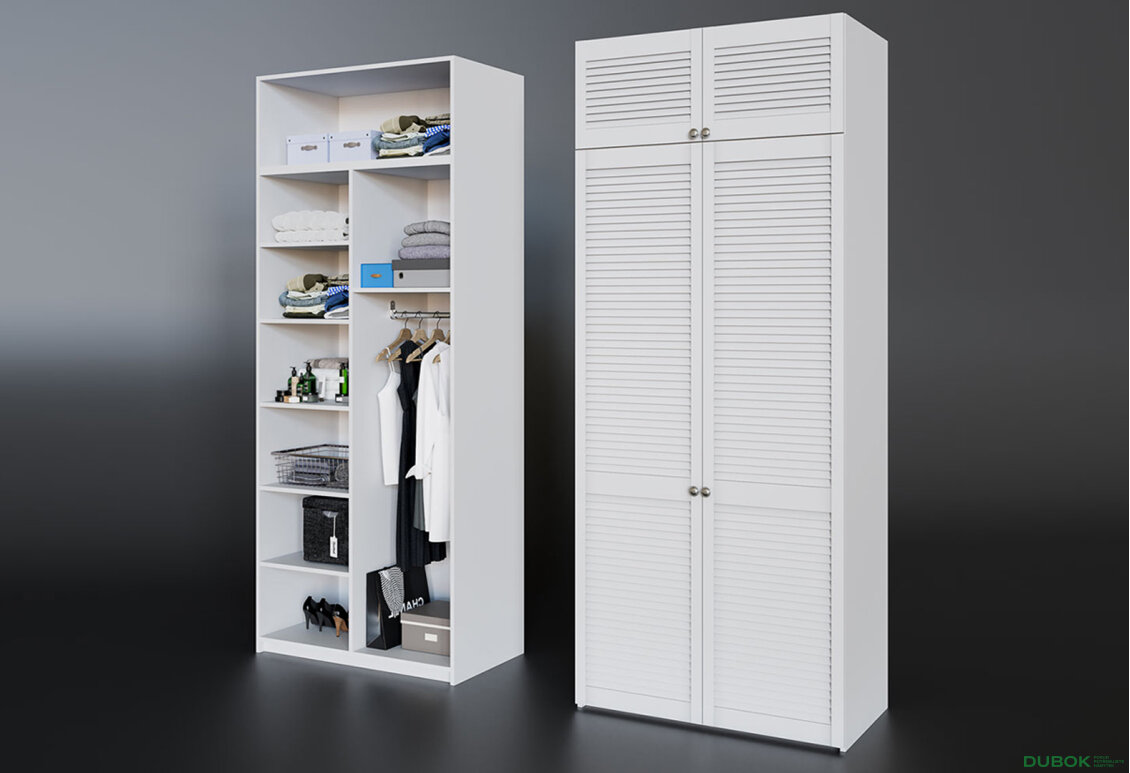 Fotografia 2 - Skriňa č. 2 + Antresol Biela Módulná skriňa Texas