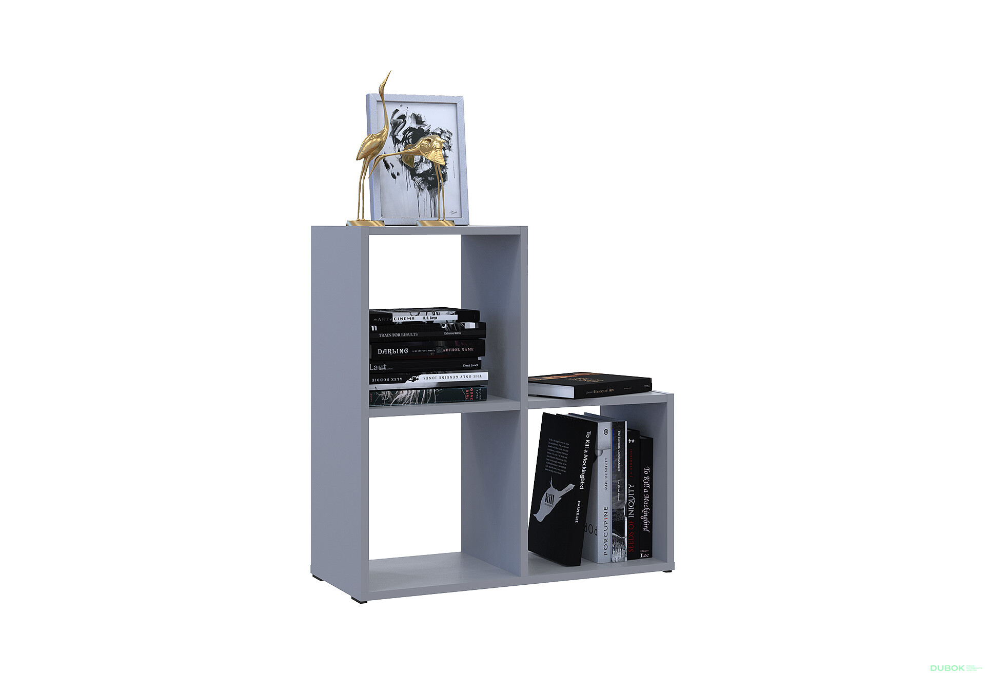Fotografia 6 - Regál otvorený Step 2х2 69х28.8х71.4 sivý