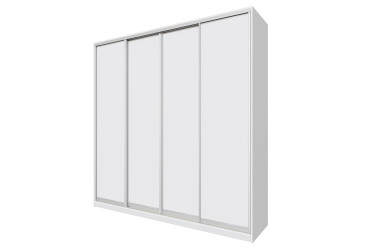 Skriňa 4D 2400x600x2400, 4 DTD, biela AL